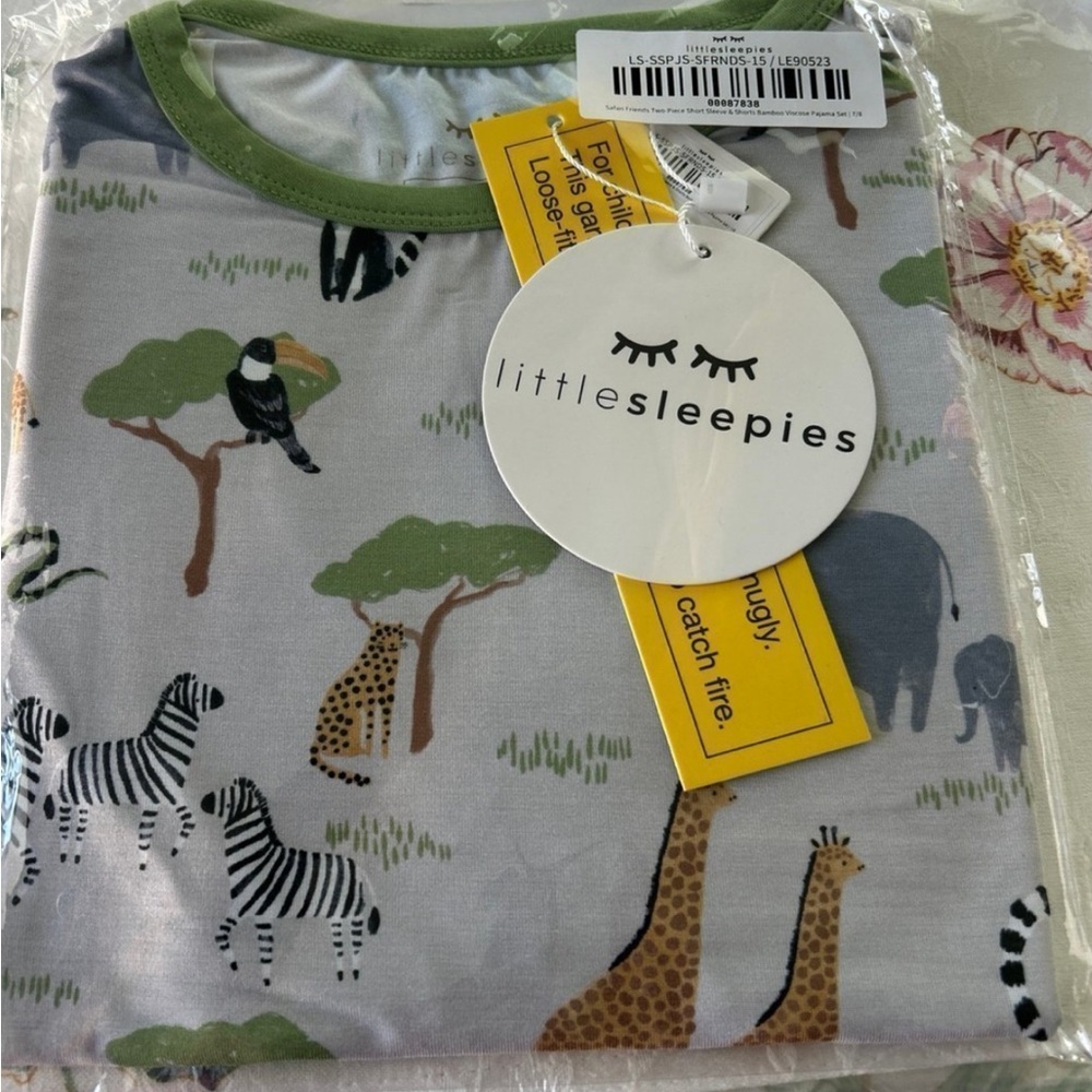 Little Sleepies Safari Friends short sleeve pajamas
